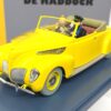 Prachtige gele cabriolet met Bobbie 1:24 - Kuifje Tintin