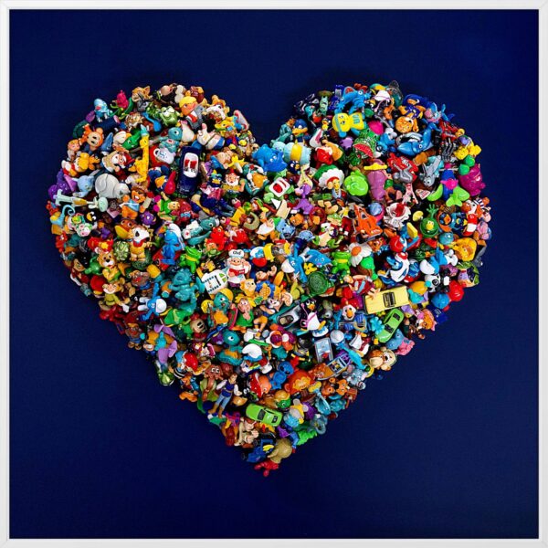 Schitterend 3D werk van Mart Krijger 62 x 6 2cm.