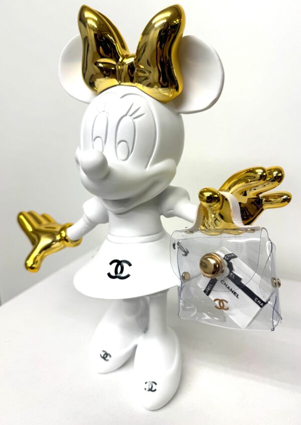Prachtig Popartbeeld Minnie Mademoiselle 30 cm. hoog - luxe uitstraling