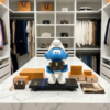 Smurf Petite Valise Louis Vuitton in luxe inloopkast Smurf Petite Valise Louis Vuitton in luxe inloopkoast