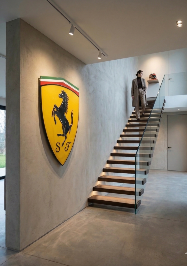 Zeer imposant XXL Ferrari Bord 128 x 95 cm