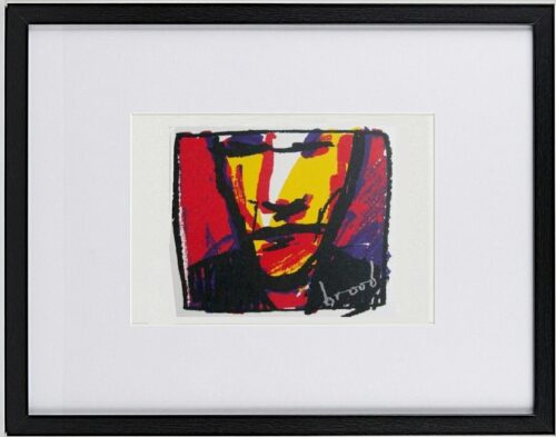 Zeefdruk Woedend Licht van Herman Brood in extra grote lijst