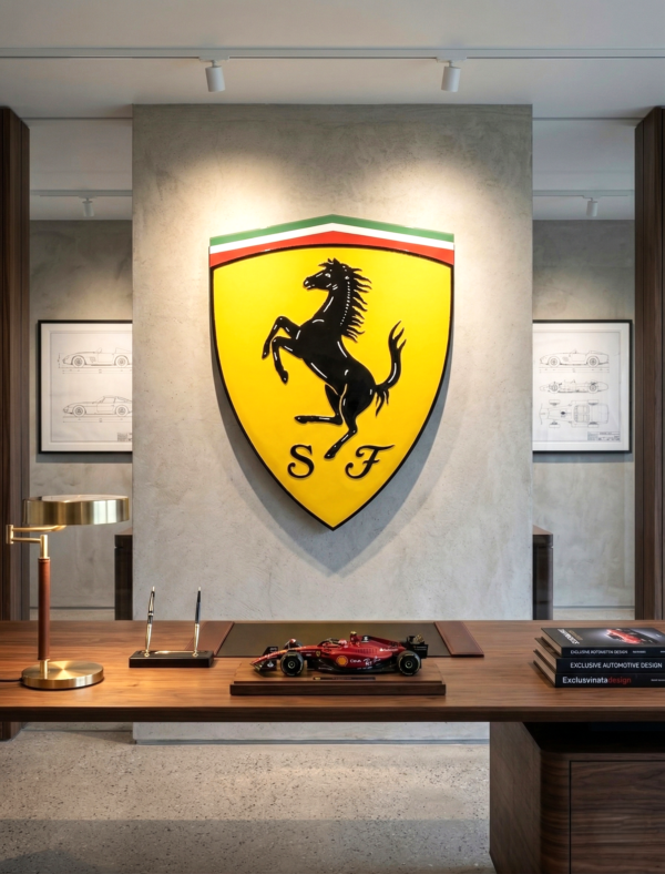 Zeer imposant XXL Ferrari Bord 128 x 95 cm