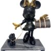 Minnie & Dog LV Set 33 cm. - luxe set van Minnie Mouse met LV tasje en bijpassende balloon dog op marmeren plateau