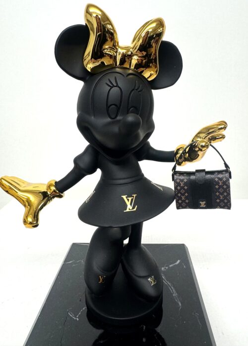 Minnie LV Noir 20 cm voorzien van prachtig miniatuur tasje