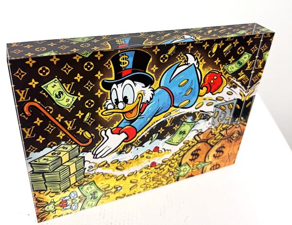 Dagobert Scrooge LV luxe acrylblok