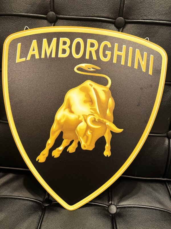 lamborghini bord Lamborghini bord 40 x 36 cm. metaal
