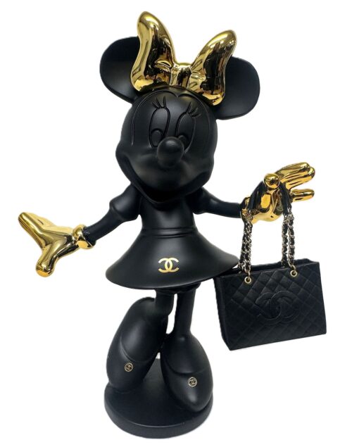 Mademoiselle Minnie Noir PREMIUM met echt lederen en zeer gedetailleerd tasje