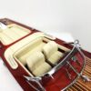 Handgemaakte RIVA BOOT mahonie met crème bekleding - 55 cm.