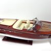 Handgemaakte RIVA BOOT mahonie met crème bekleding - 55 cm.