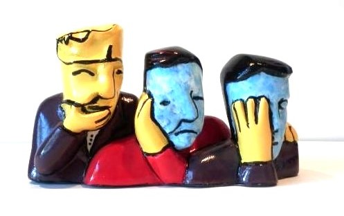 Herman Brood Beeldje Horen Zien Zwijgen Kleurrijk Herman Brood Beeldje Horen Zien Zwijgen