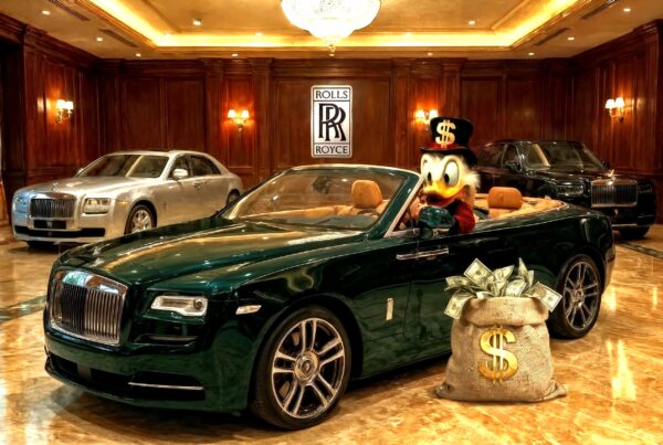 Dagobert Rolls Royce Edition Dagobert Rolls Royce Edition - schitterend luxe acrylblok van 20 x 15 x 2 cm. dik