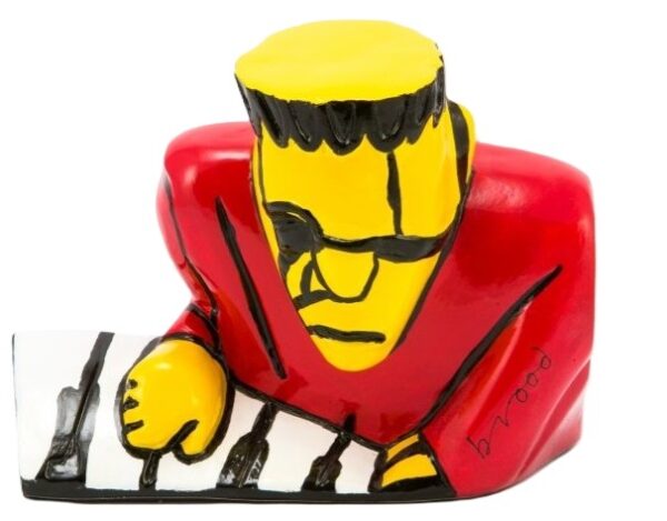 Herman Brood beeldje IK Herman Brood Beeldje IK - kleurrijk beeldje in rood zwart en geel