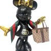 Minnie Gucci Noir 20 cm. Minnie Gucci Noir - 20 cm. hoog beeldje, zwart met goudkleurige accenten en iconisch minitasje