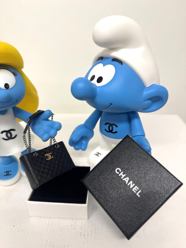 Luxury Present for Smurfin met verfijnd lederen tasje en origineel doosje