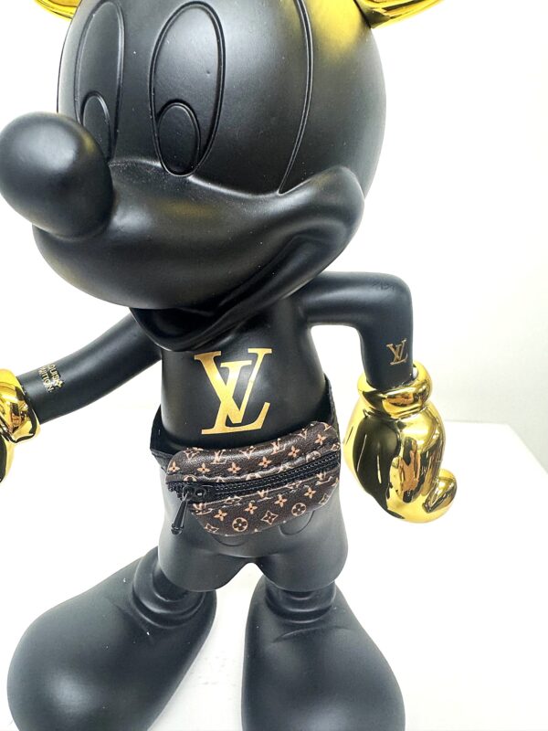 mickey and dog lv noir details tasje Mickey & Dog LV Noir 30 cm.