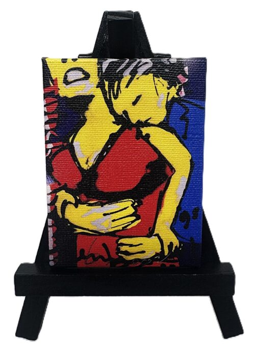 Mini schilderijtje Herman Brood Tough Bump Mini schilderijtje Herman Brood Tough Bump