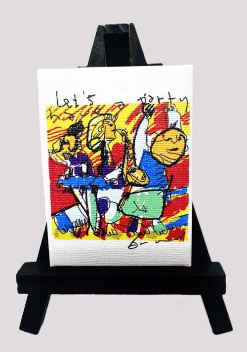 mini schilderijtje Herman Brood Let's Have a Party minie schilderijtje Herman Brood Let's Have A Party