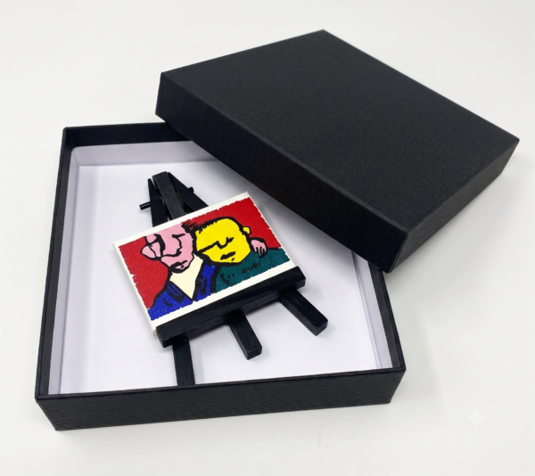 schilderijtje in luxe geschenkverpakking Mini schilderijtje Herman Brood - Forever