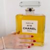 Grote vintage Chanel N°19 factice bottle in topstaat - topstuk uit jaren 70, kristalglas
