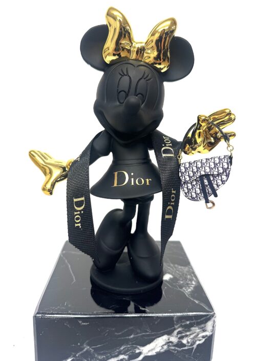 Minnie Dior - Schitterend popart item van 20 cm. hoog met prachtig mini designerbag