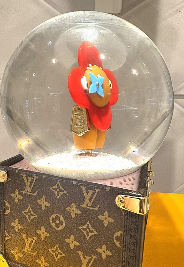 Zeldzame Louis Vuitton Sneeuwbol - muziekdoosje 14,5 cm. hoog