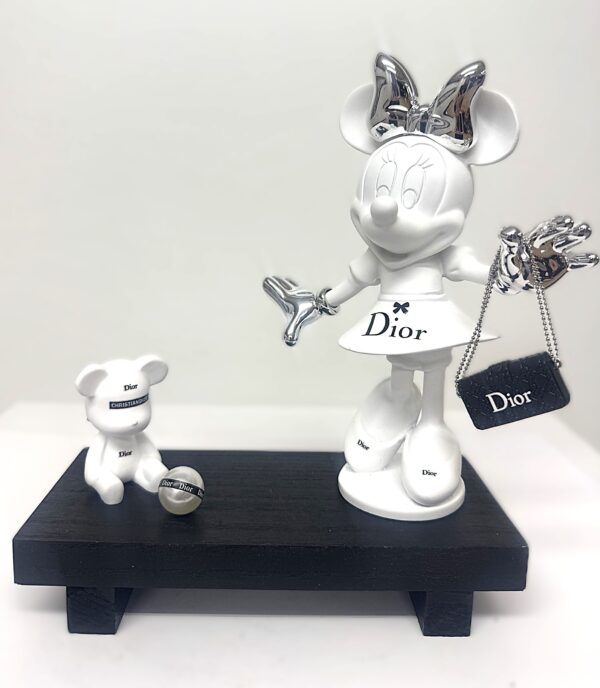 Minni & Teddy Dior Blanc 20 cm. Minni & Teddy Dior Blanc 20 cm.