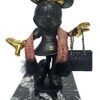 Minnie Winter Chique Noir - prachtig beeldje met uiterst gedetailleerd tasje in Chanel stijl