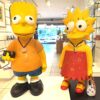 Bart Simpson met zijn vriendin Bart Simspon en Miss Simpson
