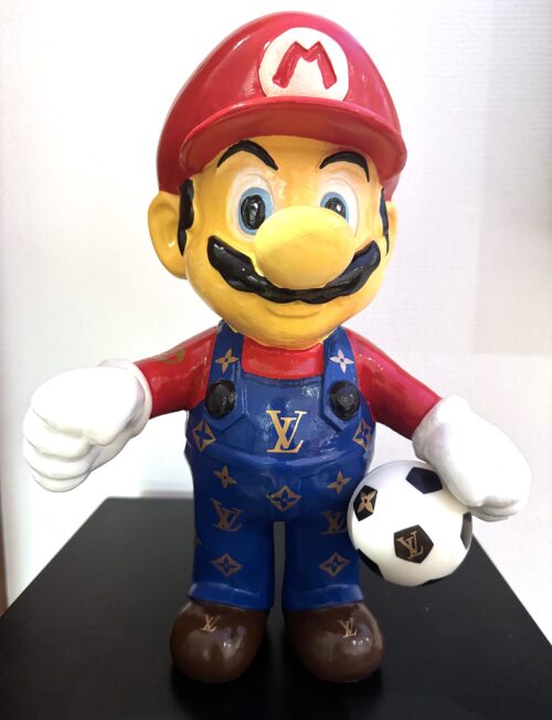 Super Mario LV Striker Super Mario LV Striker - popart item van Super Mario met voetbal