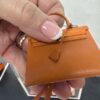 birkin mini oranje tasje met hand Luxury Cube 10 cm. Birkin Orange - uniek