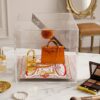 luxury cube birkin orange op kaptafel Luxury Cube 10 cm. Birkin Orange - uniek