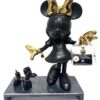 Minnie CC Transparant Bag & Dog Noir - op marmer 33 cm.