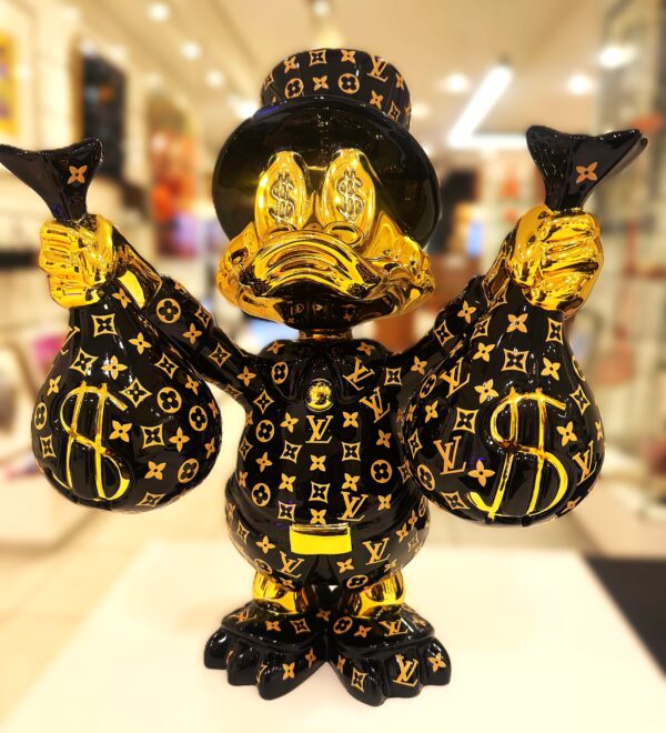 Scrooge Dagobert LV 42 cm. hoog Scrooge Mc Duck Dagobert - schitterend popartbeeld 42 cm. hoog